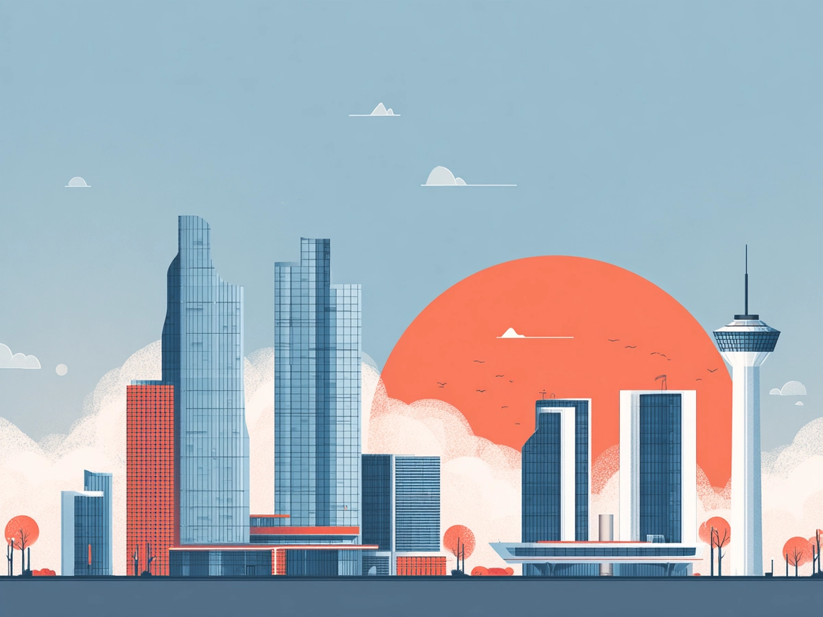 Vista moderna de Monterrey con ambiente limpio y profesional